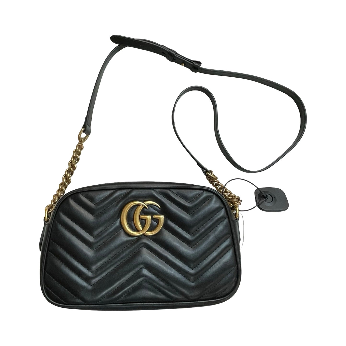 Handbag Luxury Designer By Gucci In Black, Size:Small