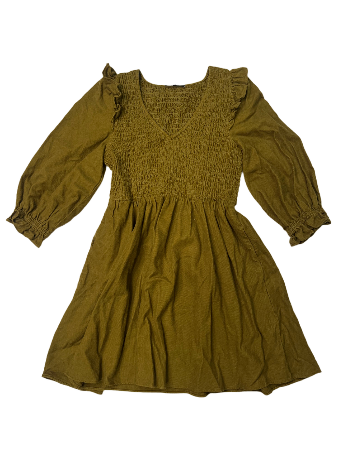 Olive Dress Casual Short Madewell, Size Xs