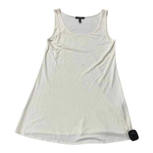 Top Sleeveless Designer By Eileen Fisher In Cream, Size:Xs