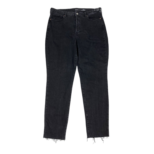 Jeans Straight By Old Navy In Black Denim, Size: 16