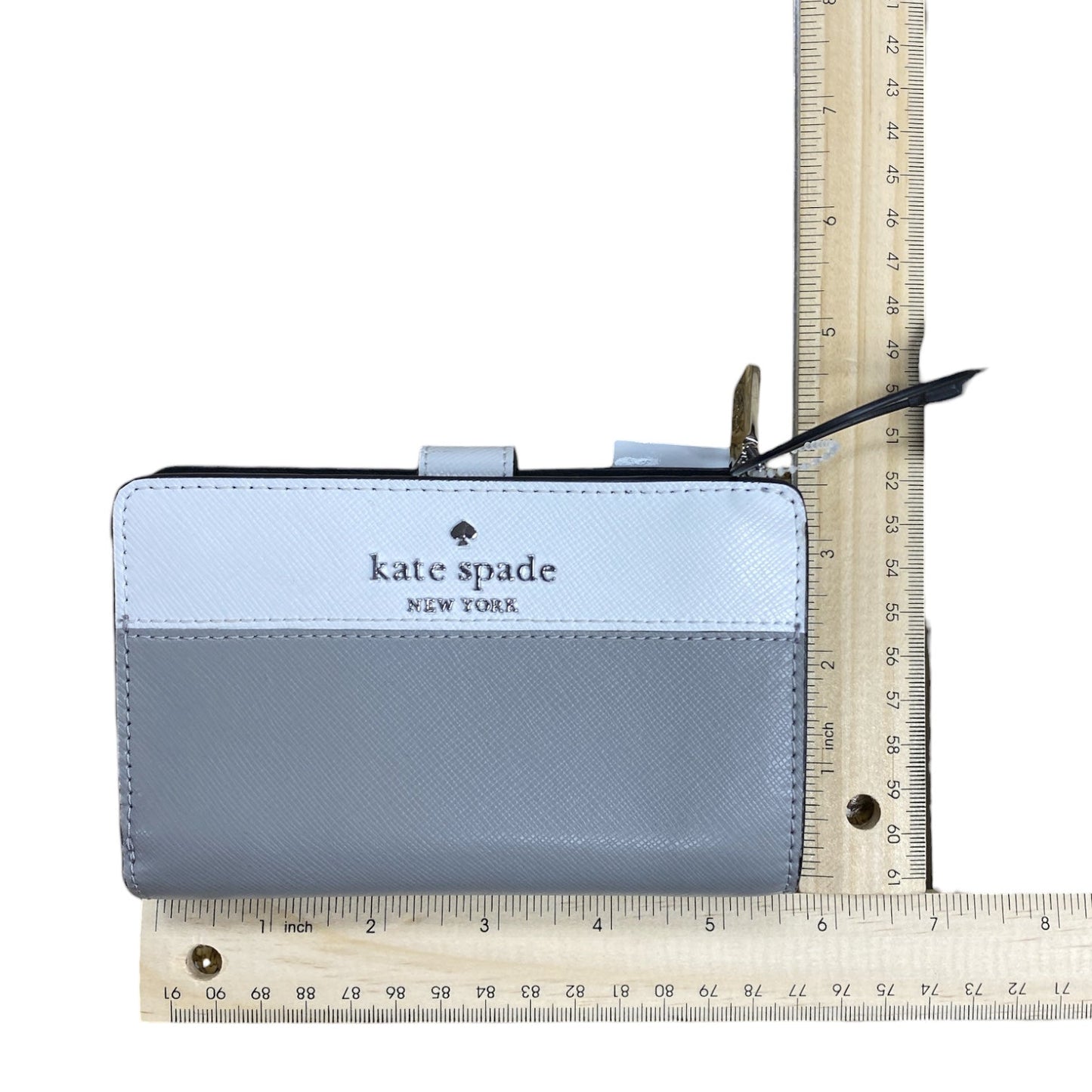 Wallet Designer By Kate Spade In Grey & White, Size:Medium