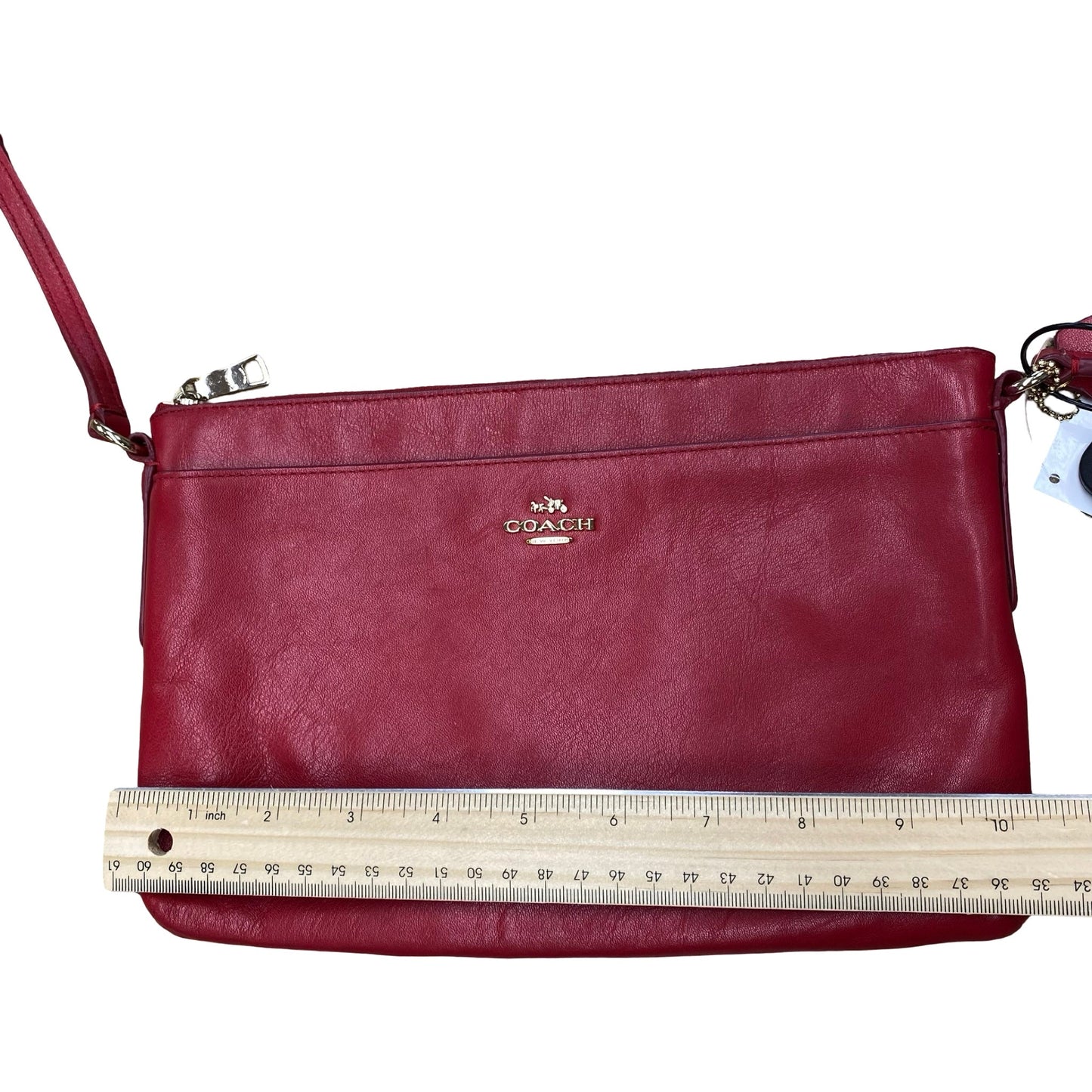 Handbag Designer By Coach In Red, Size:Small