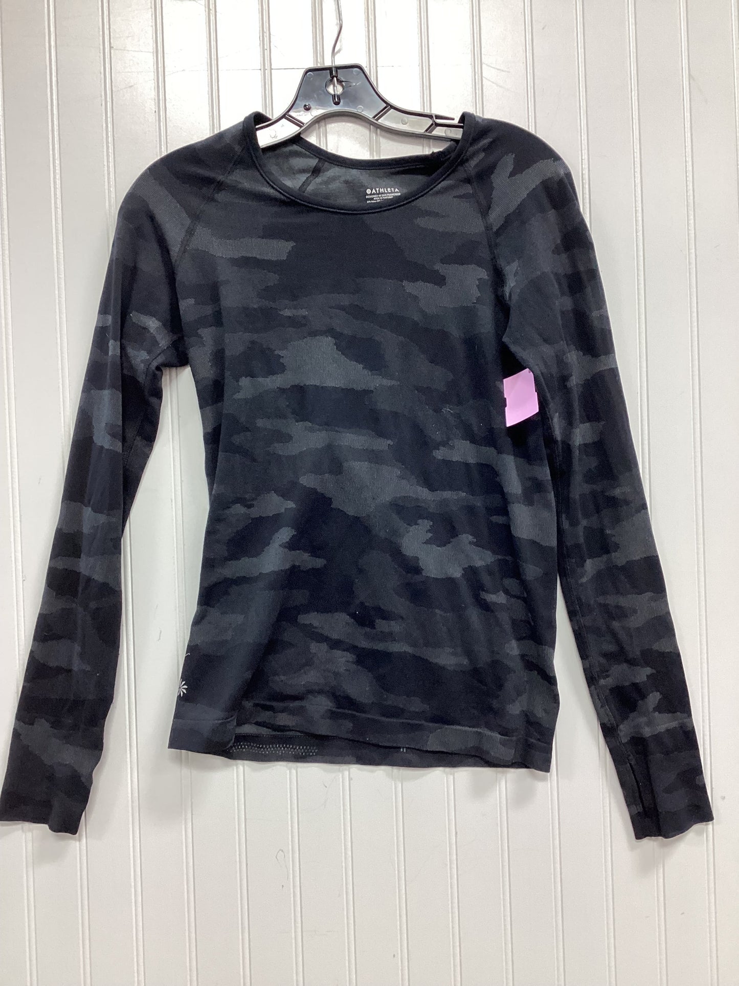 Athletic Top Ls Crewneck By Athleta In Black, Size:S