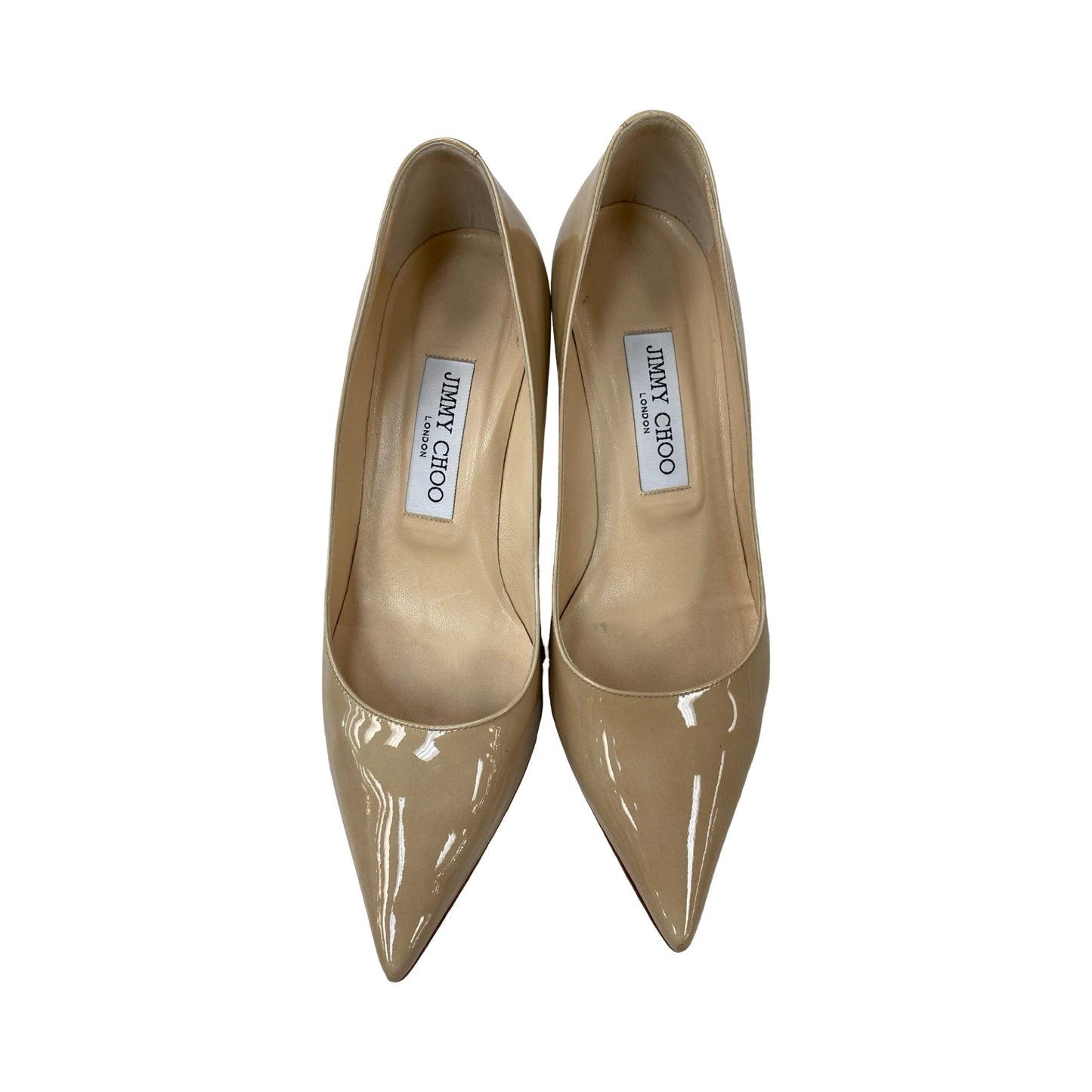 Shoes Luxury Designer By Jimmy Choo In Beige, Size:6.5