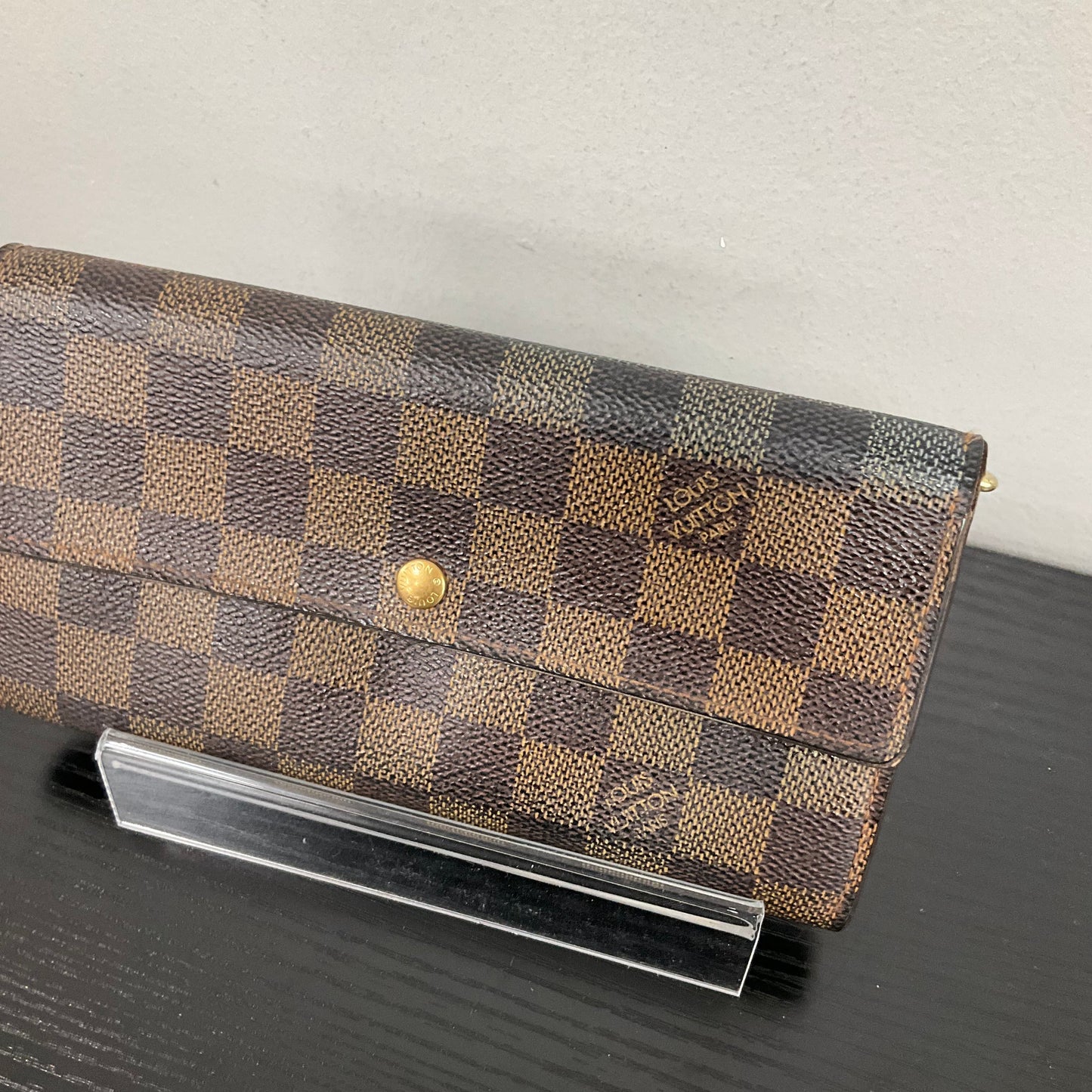 2006 Sarah Wallet By Louis Vuitton In Damier Ebene
