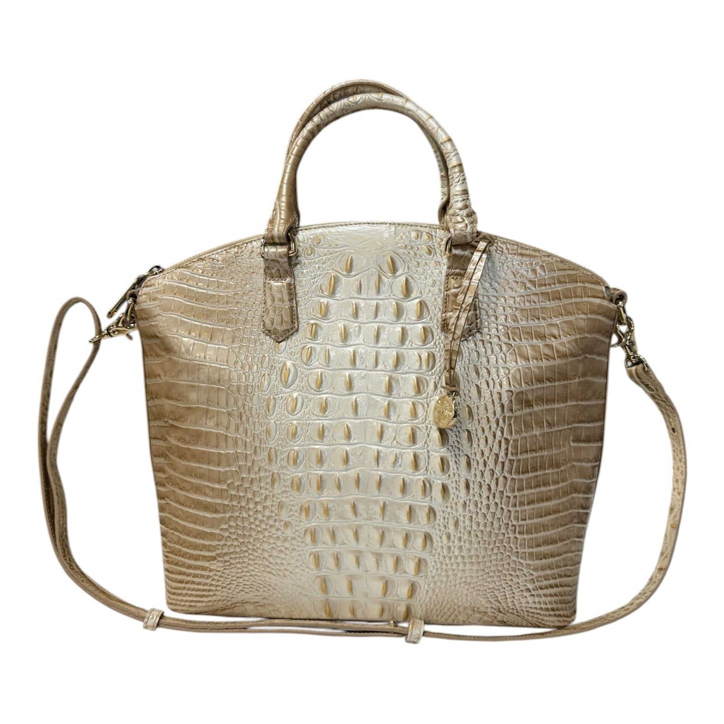 Handbag Designer By Brahmin In Tan, Size:Large