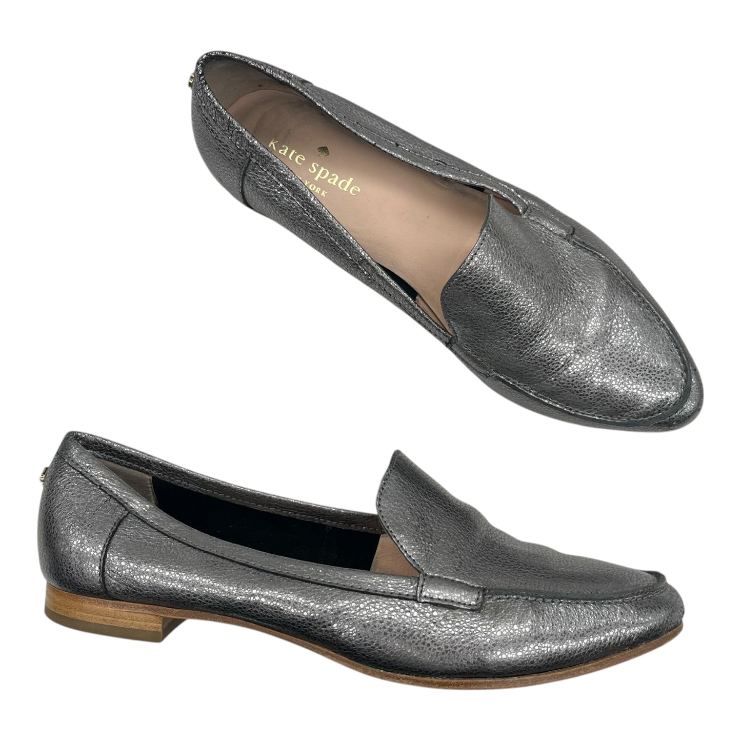 Shoes Designer By Kate Spade In Silver, Size:6.5