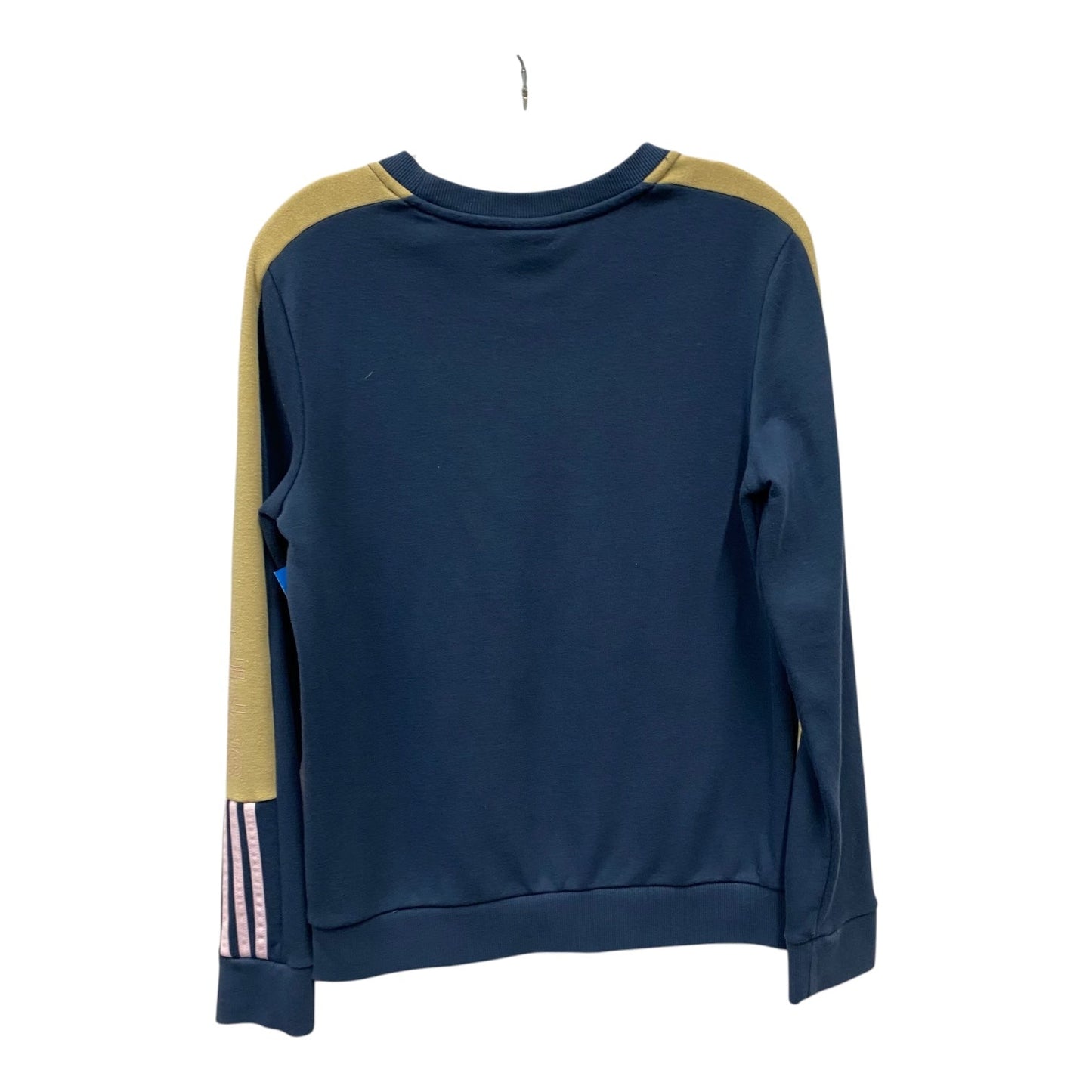 Athletic Sweatshirt Crewneck By Adidas In Blue & Tan, Size:M