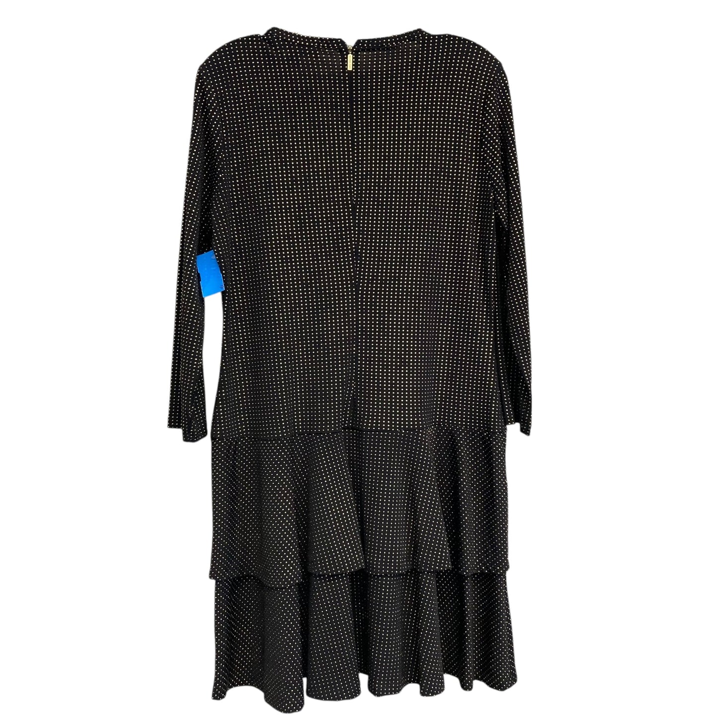 Dress Designer By Michael Kors In Black & Gold, Size:L