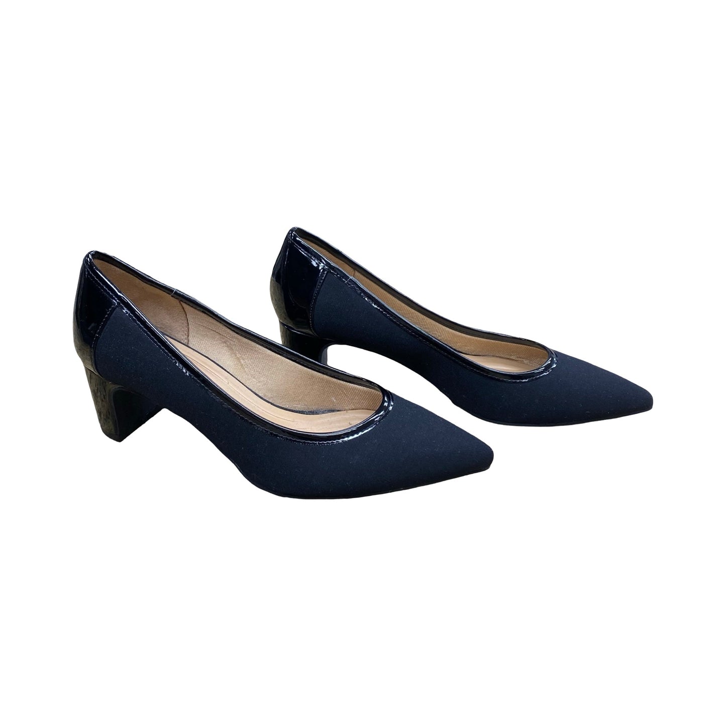 Shoes Heels Block By Abella In Black, Size:7.5