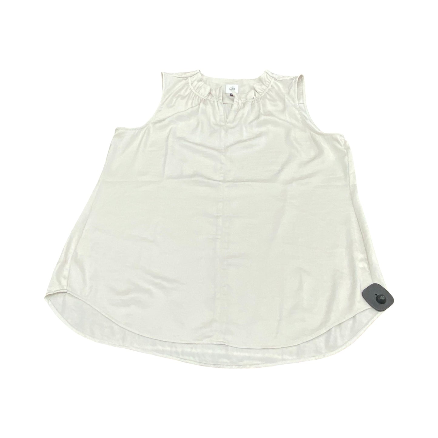 Top Sleeveless By Cabi In Cream, Size:L