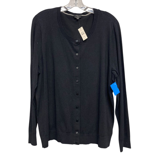 Sweater Cardigan By Talbots In Black, Size:2X