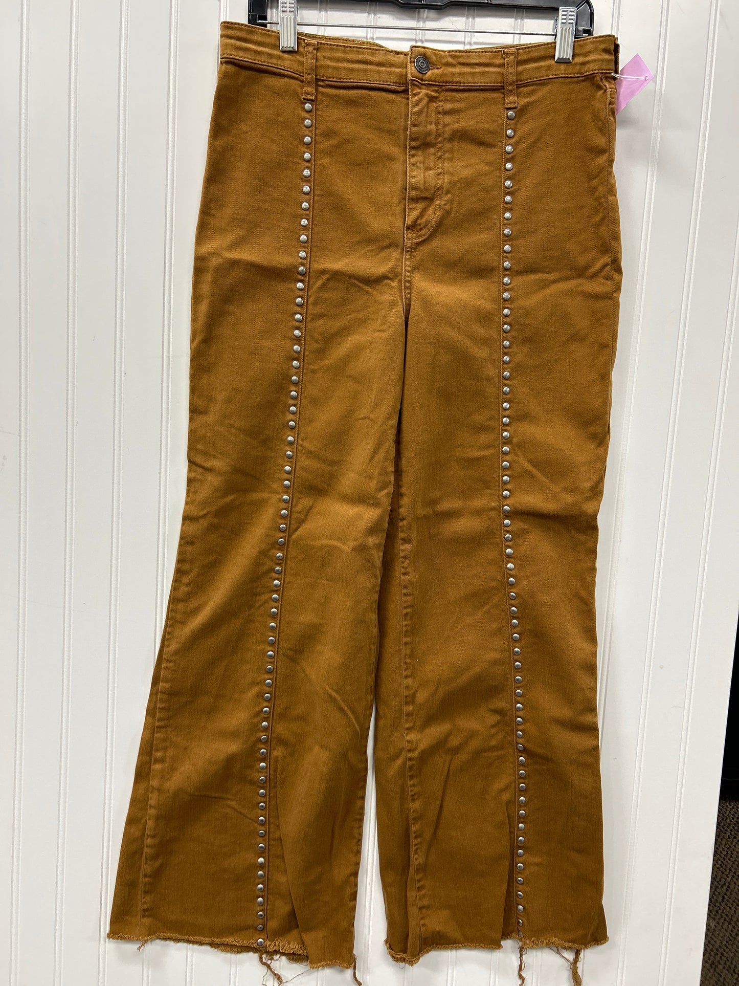 Jeans Wide Leg By We The Free In Brown Denim, Size:10