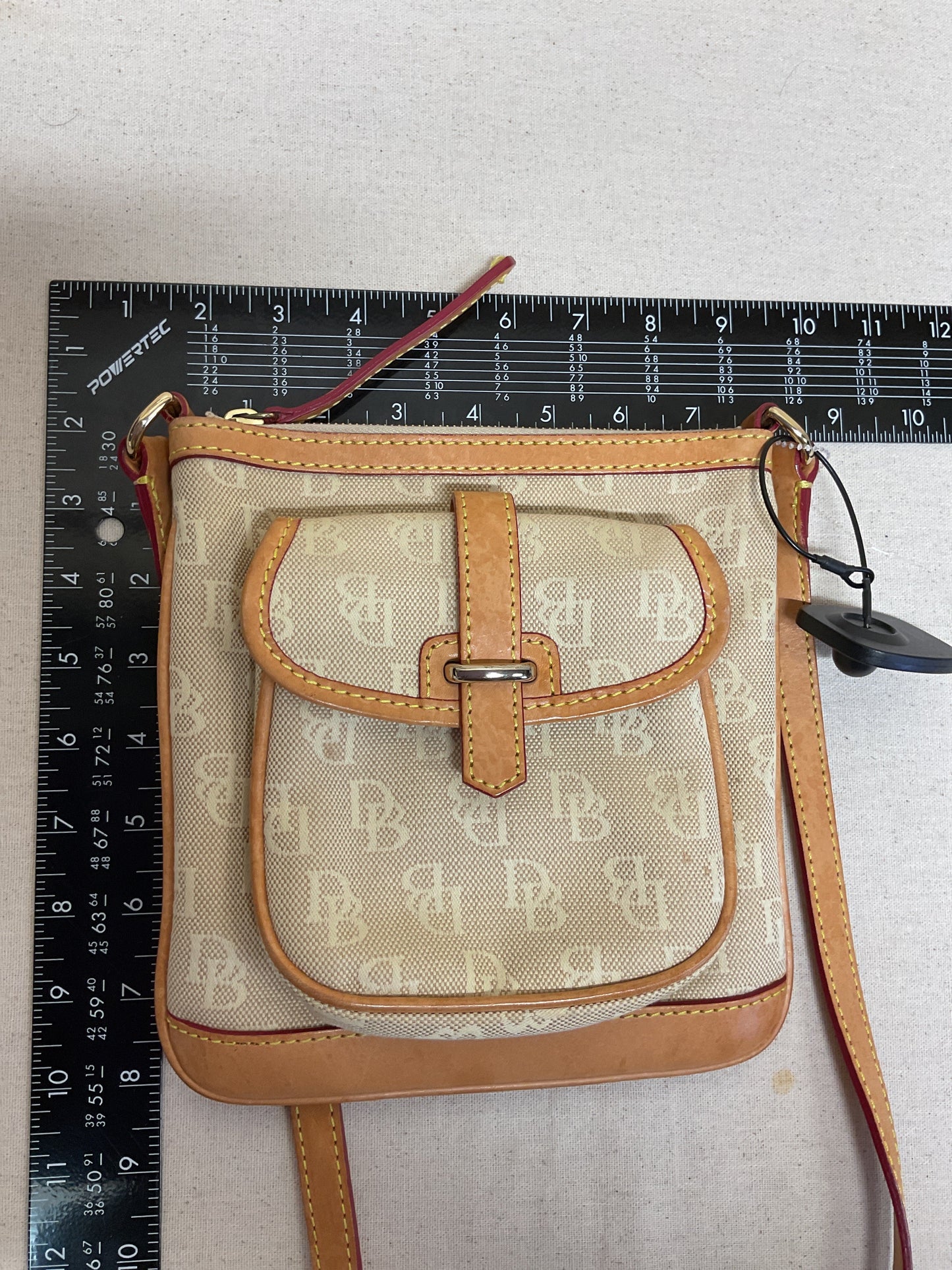 Crossbody Designer By Dooney And Bourke In Cream & Tan, Size:Small