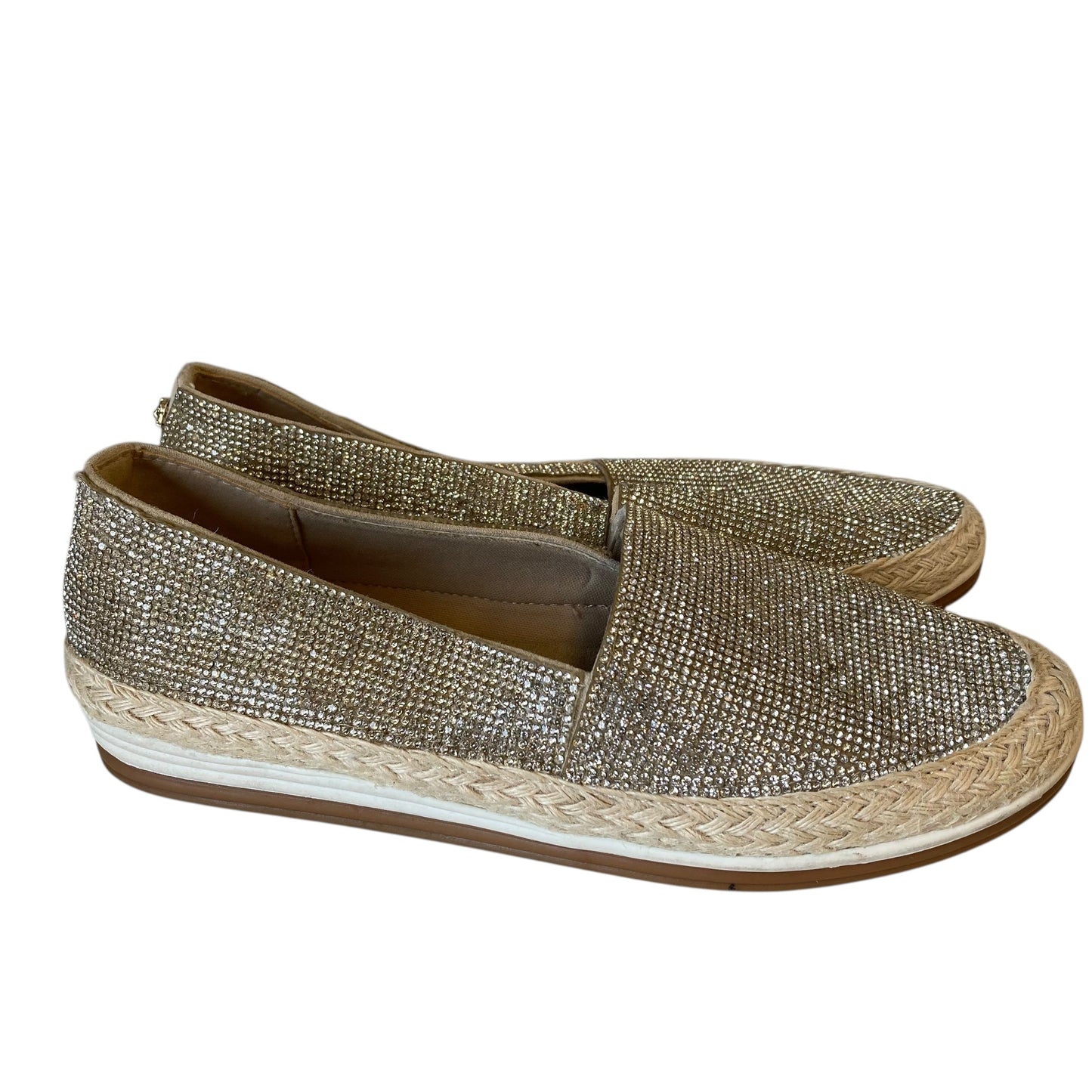 Shoes Flats By Anne Klein In Silver & Tan, Size:7.5