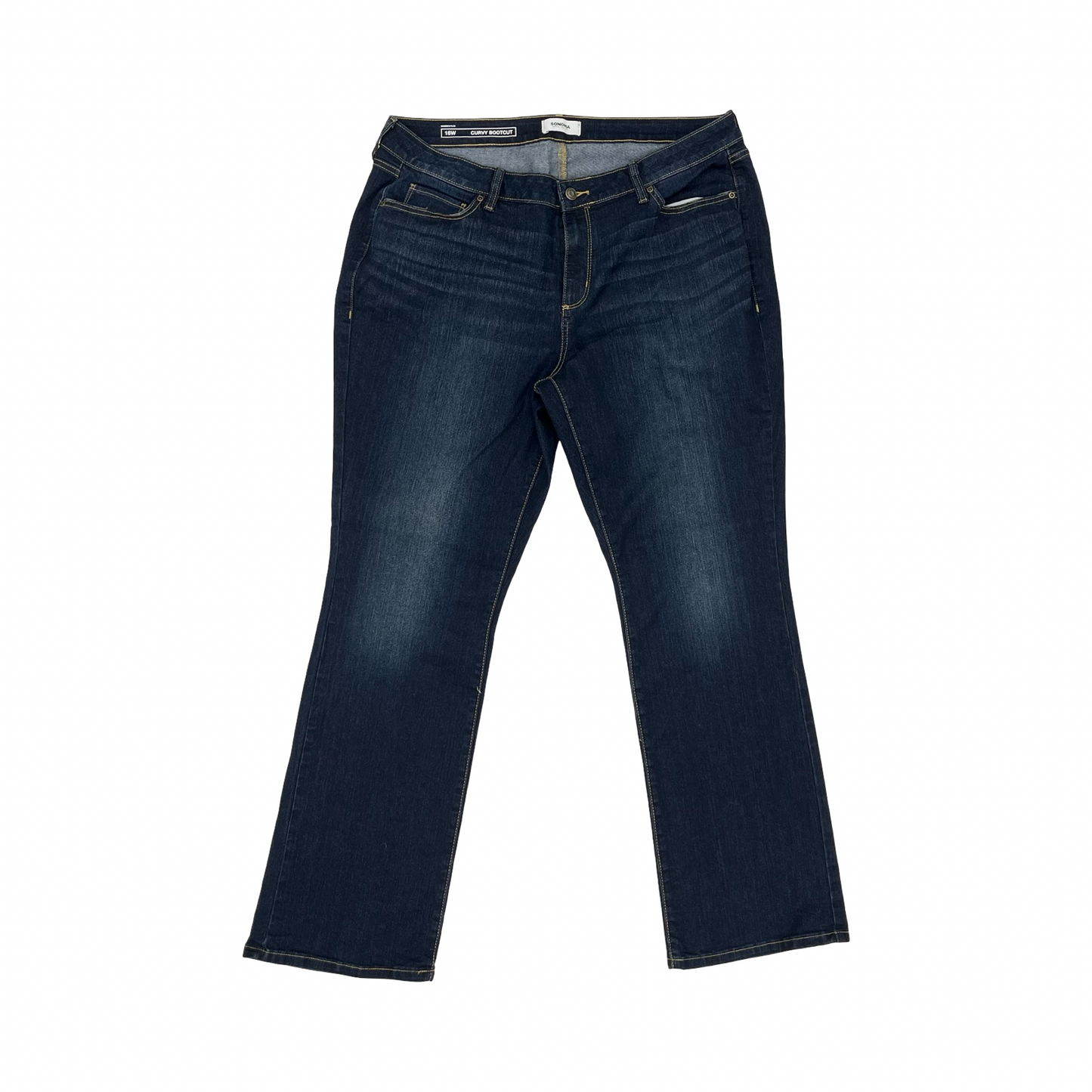 Jeans Flared By Sonoma In Blue Denim, Size:16