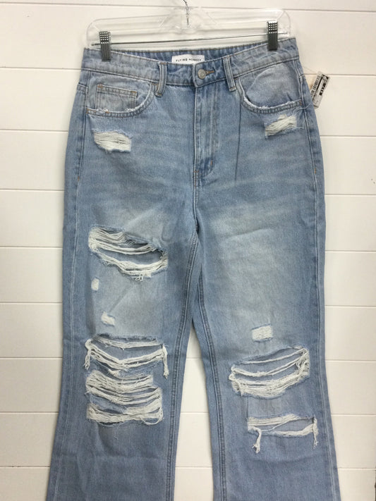 Jeans Wide Leg By Flying Monkey In Blue Denim, Size:6