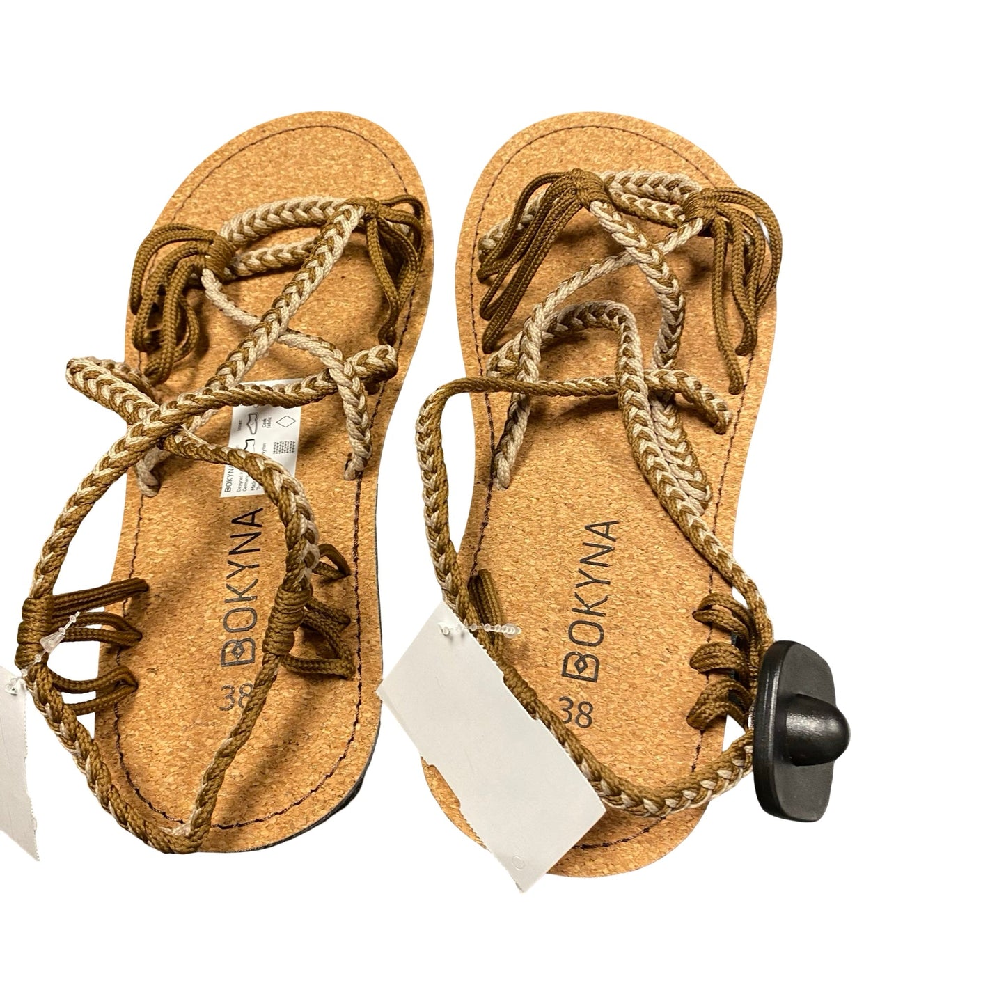 Sandals Flats By Cmc In Brown, Size:7.5