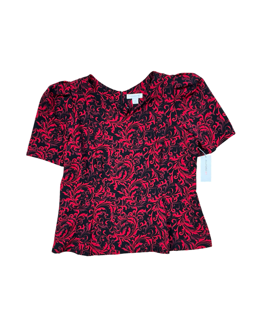 Top Ss By Liz Claiborne In Black & Red, Size:Xl