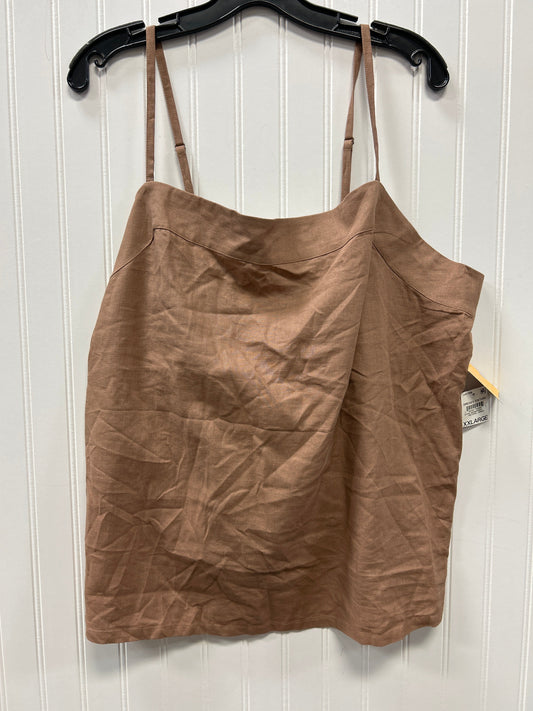 Top Sleeveless By Clothes Mentor In Brown, Size:1XNWT