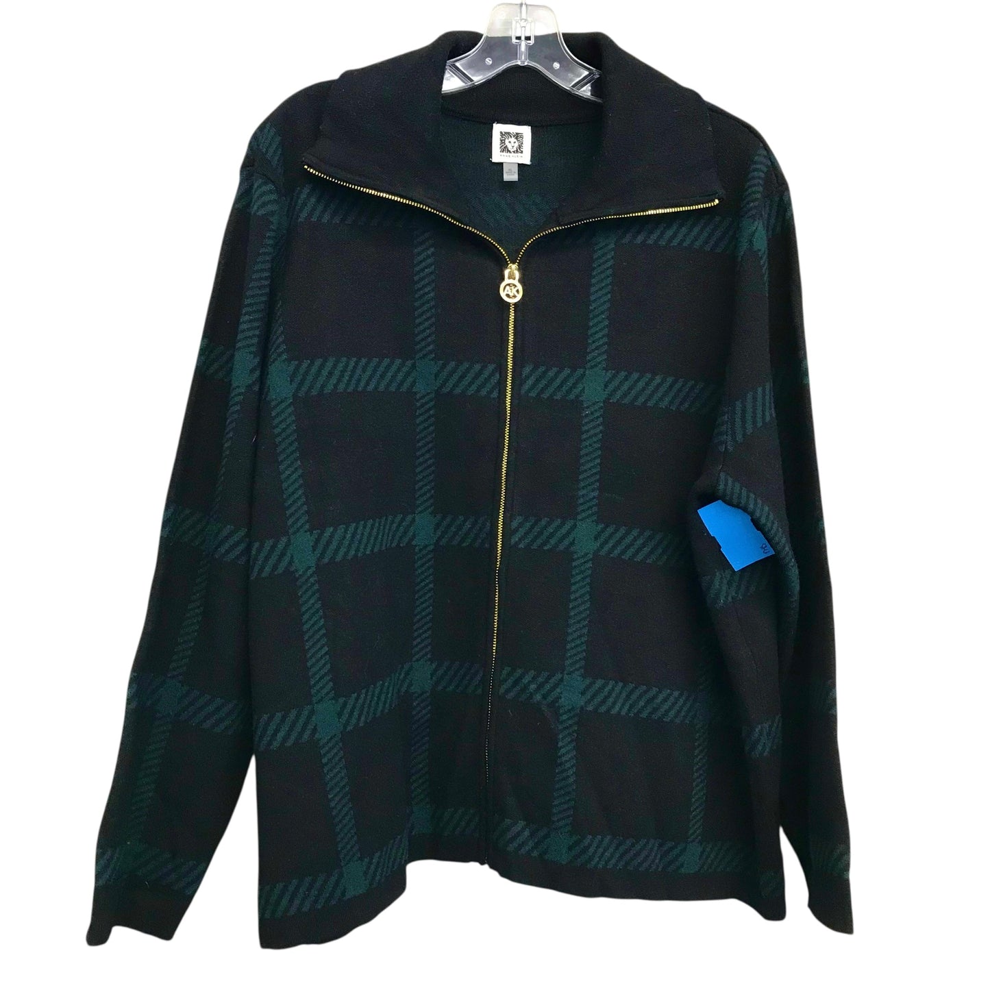 Sweater By Anne Klein In Black & Green, Size:Xl