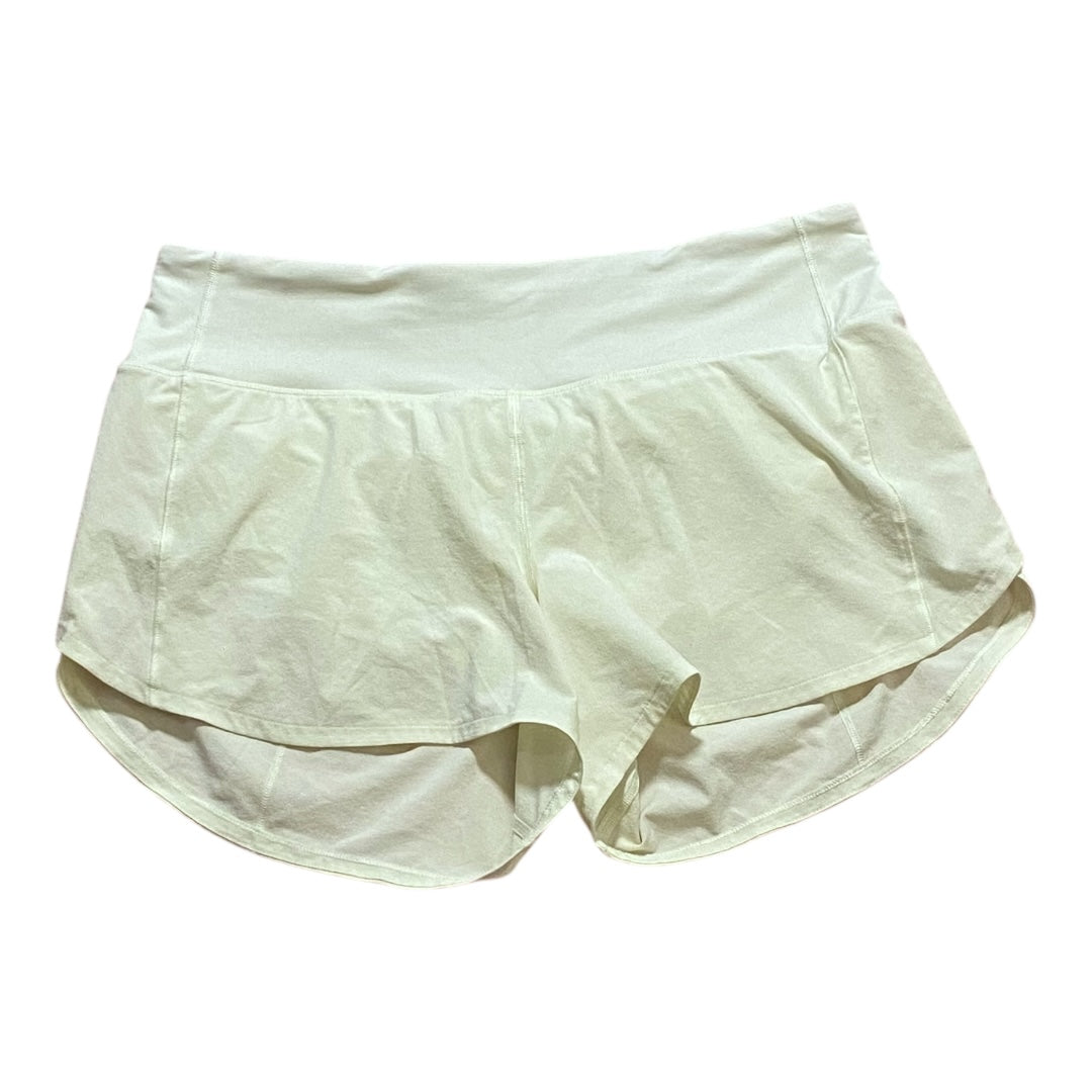 Athletic Shorts By Lululemon In Yellow, Size:8
