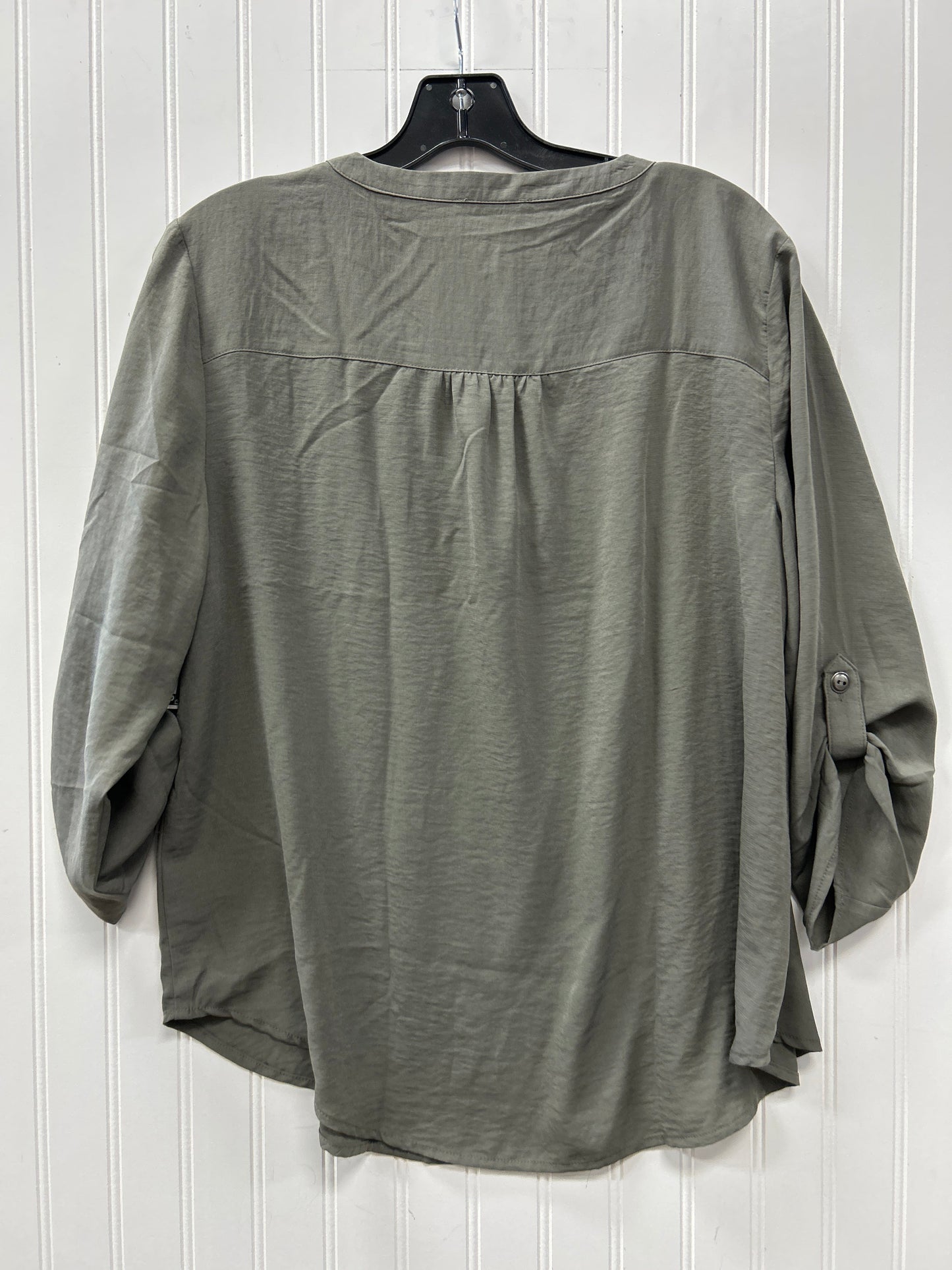 Blouse 3/4 Sleeve By Maurices In Green, Size:L