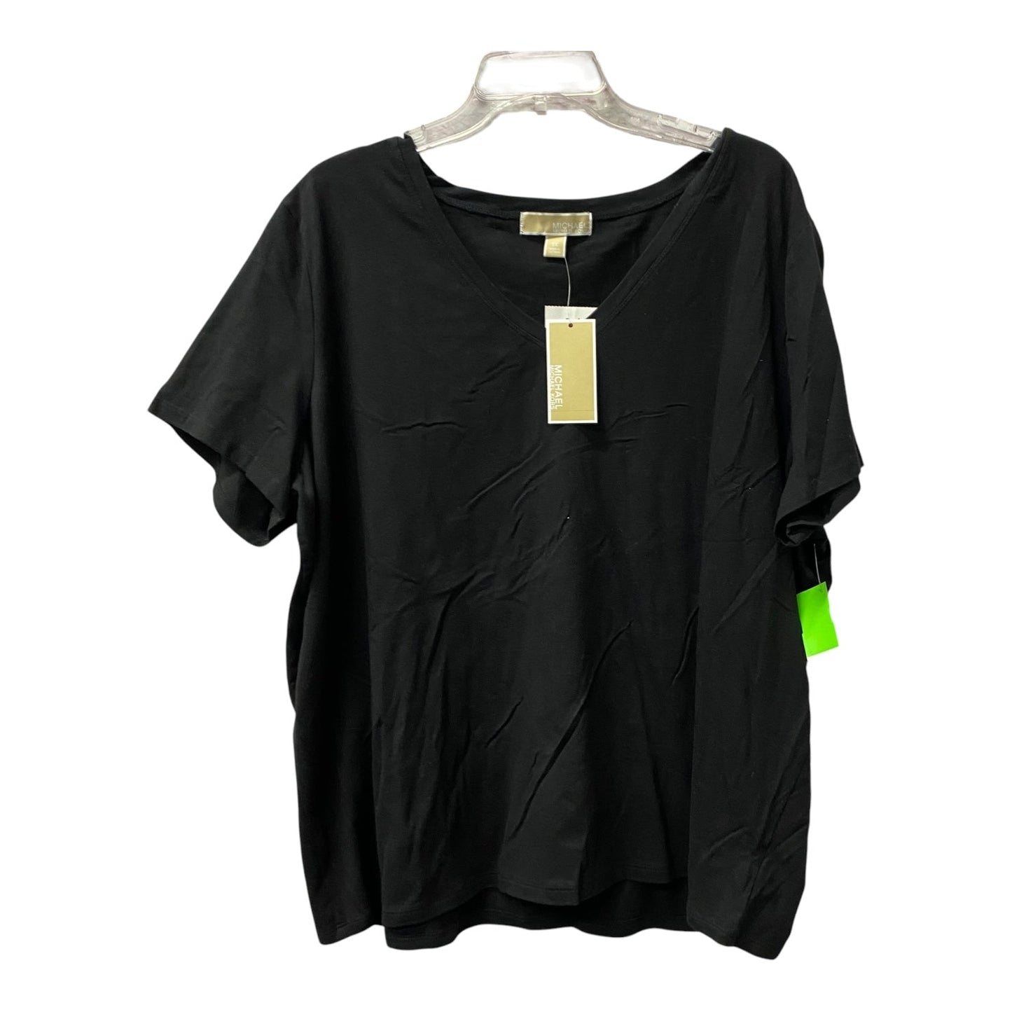 Top Ss Basic By Michael By Michael Kors In Black, Size:3X