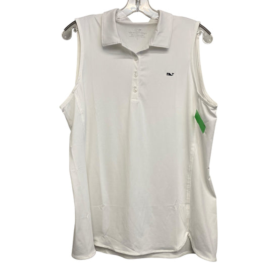 Athletic Tank Top By Vineyard Vines In White, Size:L
