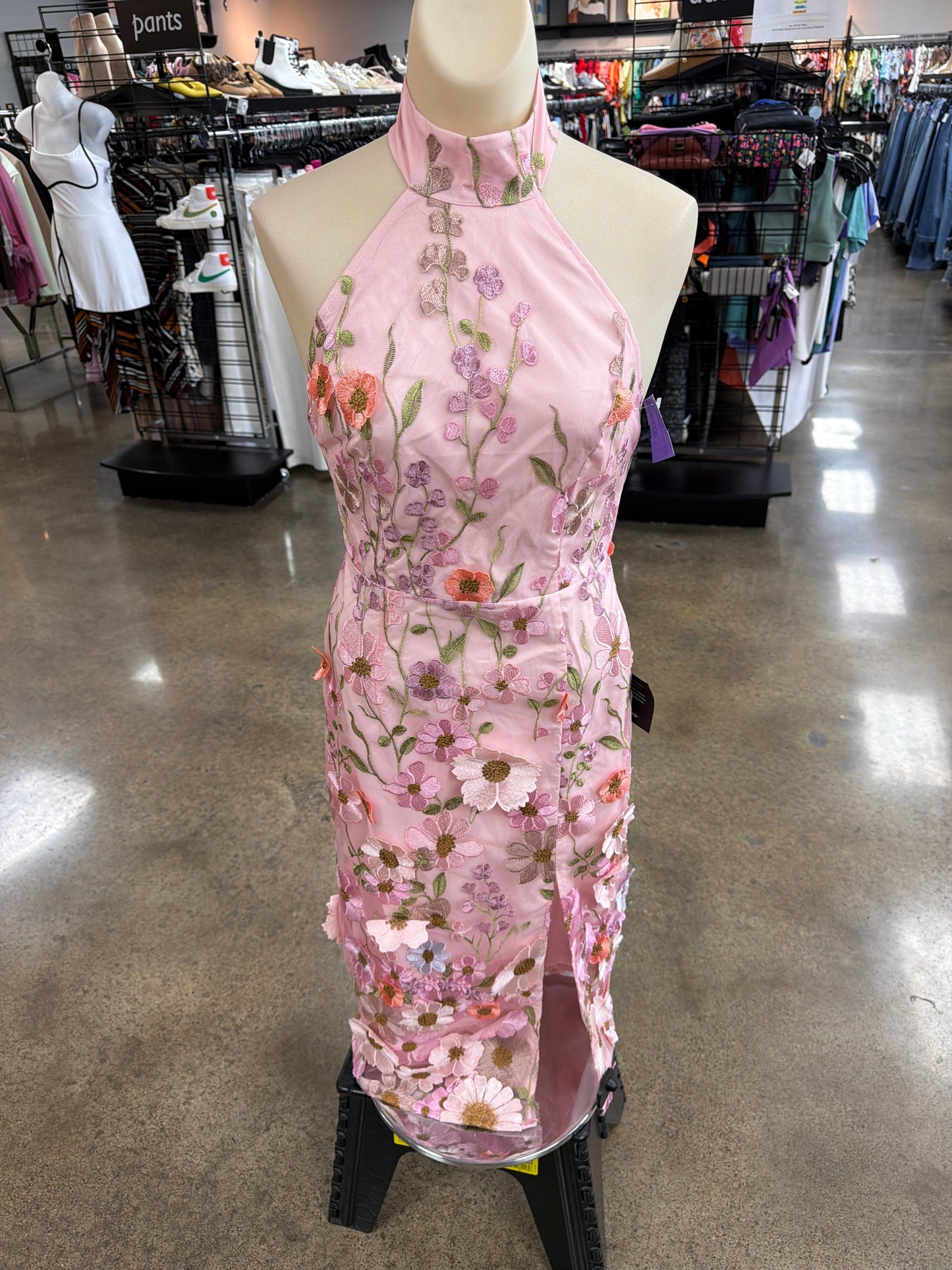 Dress Party Long By Lulus In Floral Print, Size:S