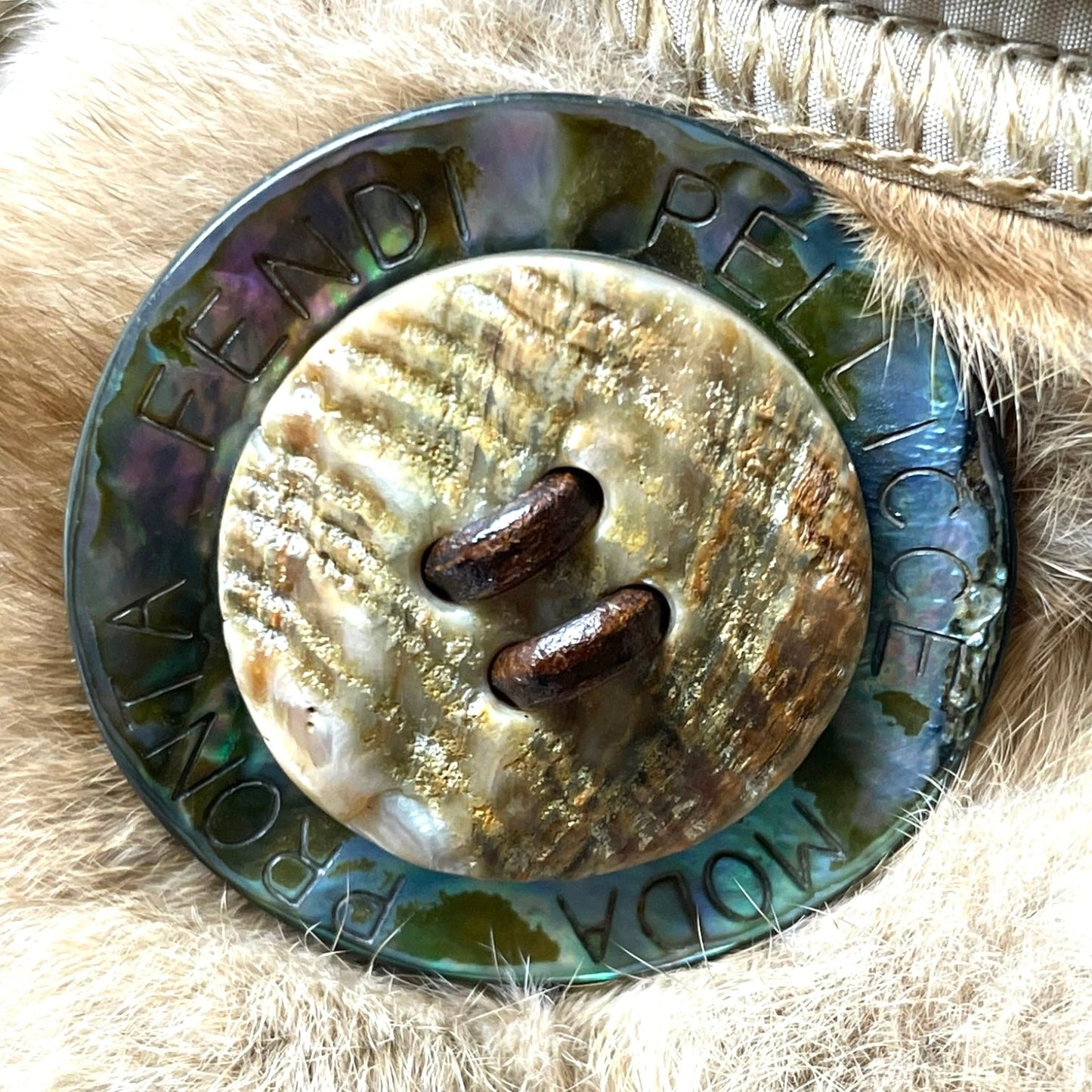 Reversible Coat Luxury Designer By Fendi In Tan, Size: M/L