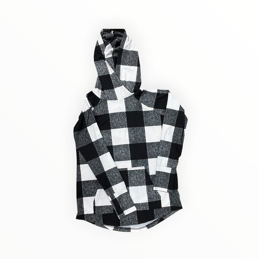 Sweatshirt Hoodie By Lularoe In Black & White, Size:S
