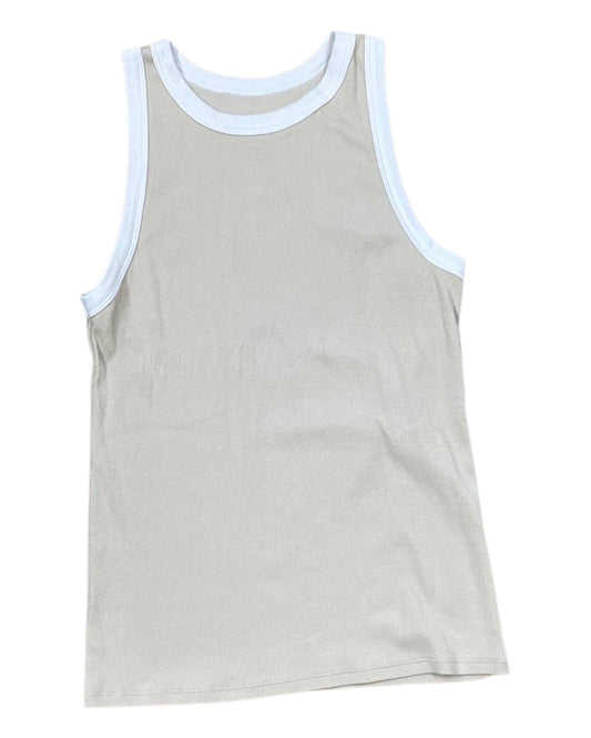 Tank Top By A New Day In Tan & White, Size:L