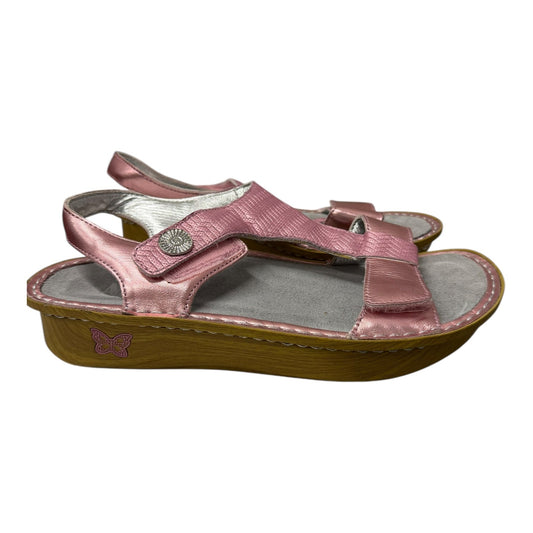 Sandals Heels Platform By Alegria In Pink, Size:9.5