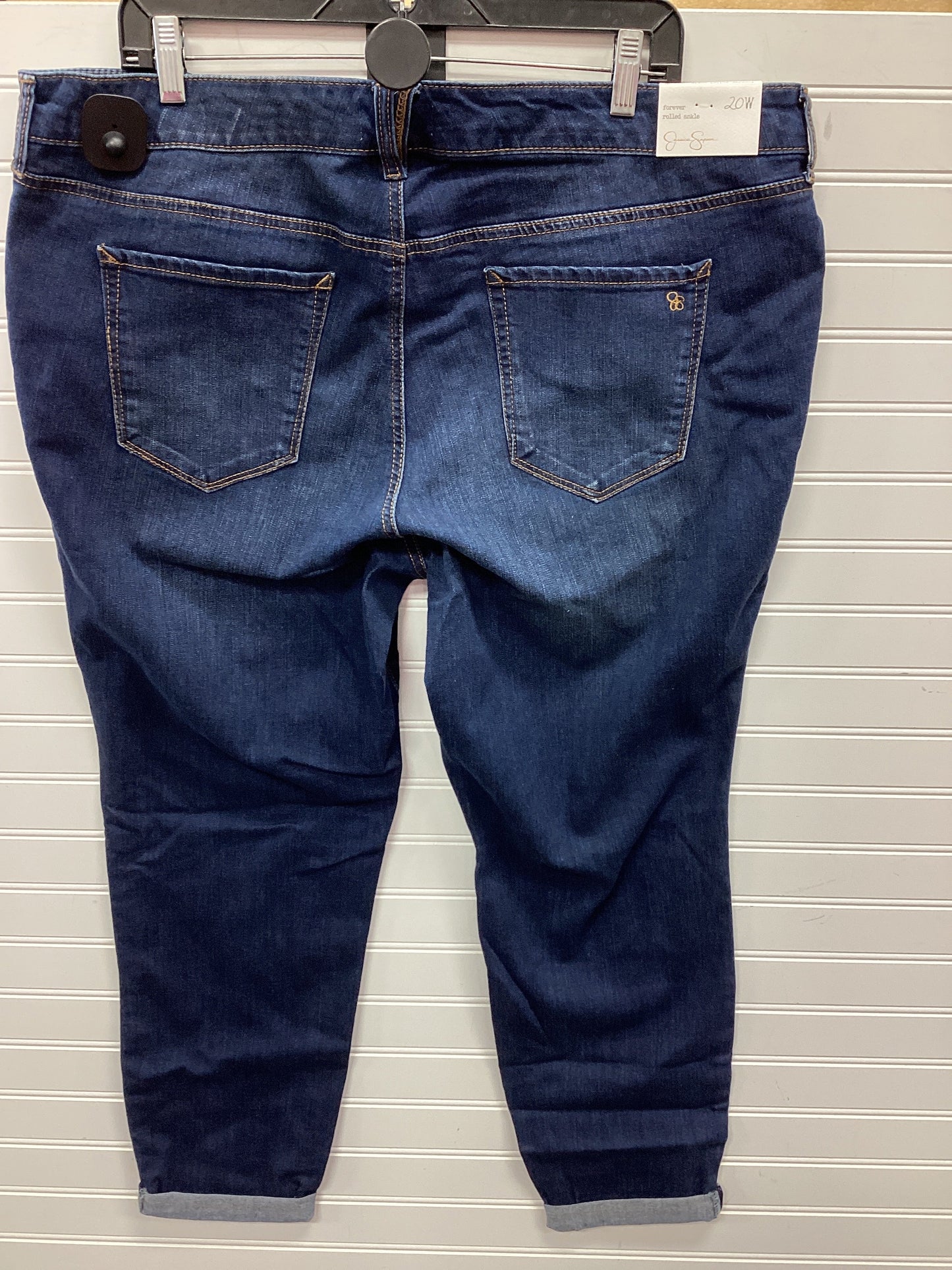 Jeans Skinny By Jessica Simpson In Blue Denim, Size:20