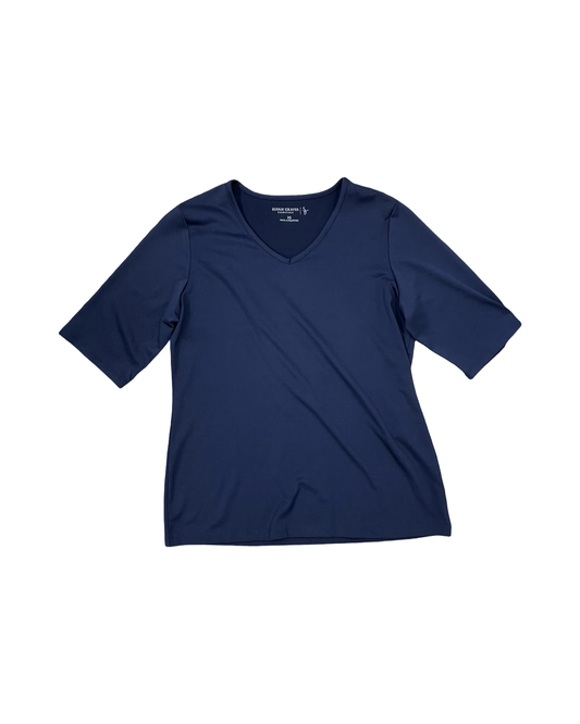 Top Ss By Susan Graver In Navy, Size:Xs