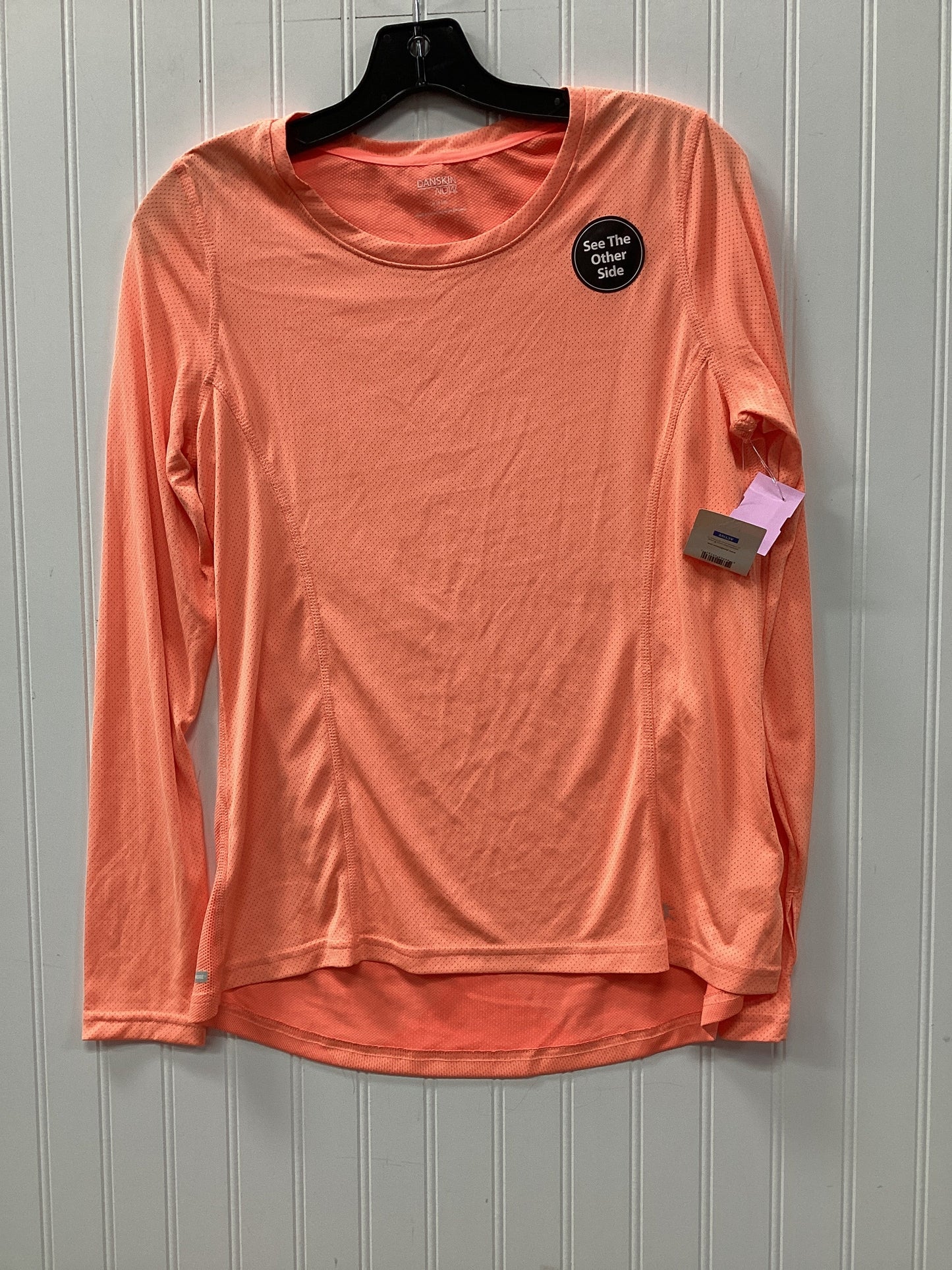 Athletic Top Ls Crewneck By Danskin In Orange, Size:M
