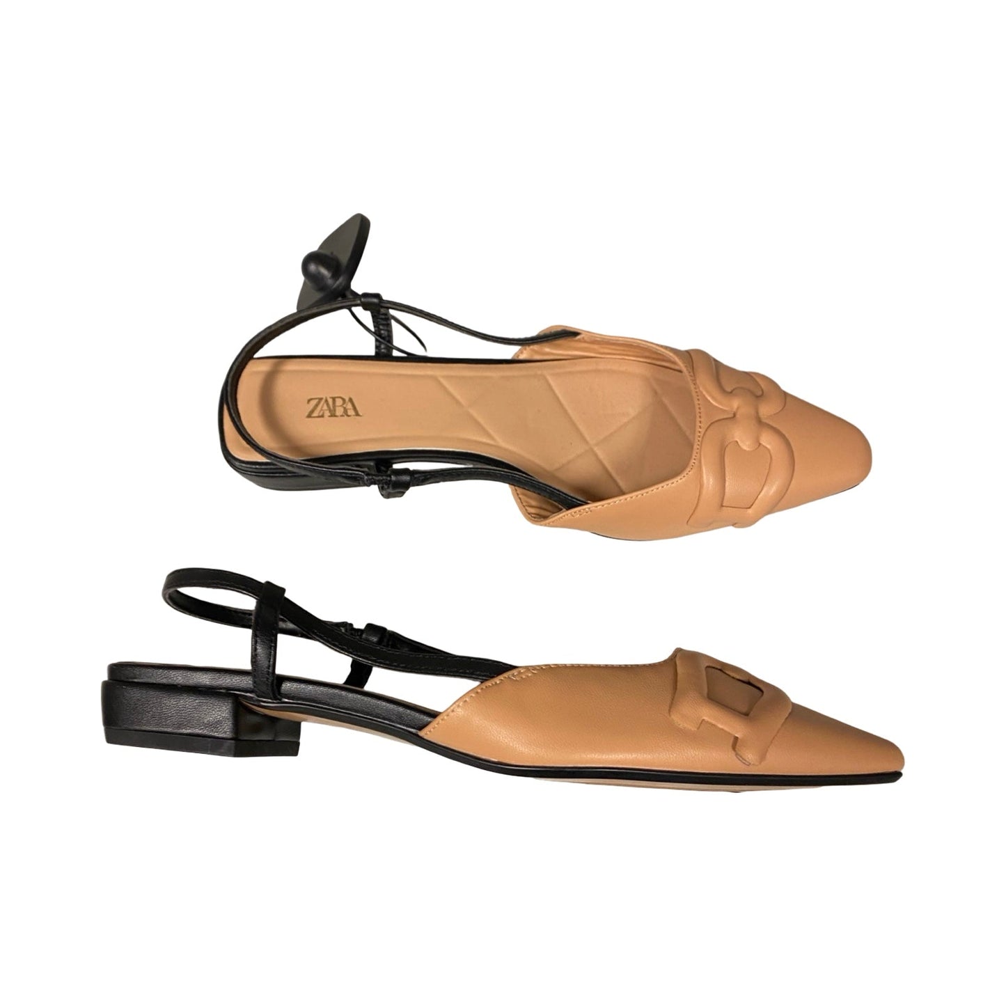 Shoes Flats By Zara In Tan, Size:6.5