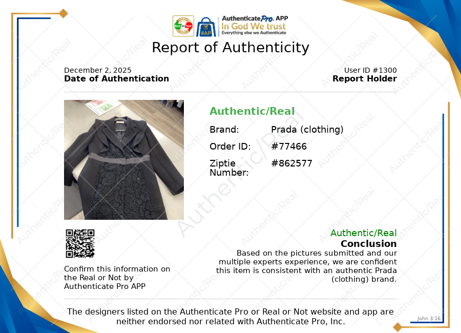 Coat Luxury Designer By Prada In Black, Size:S