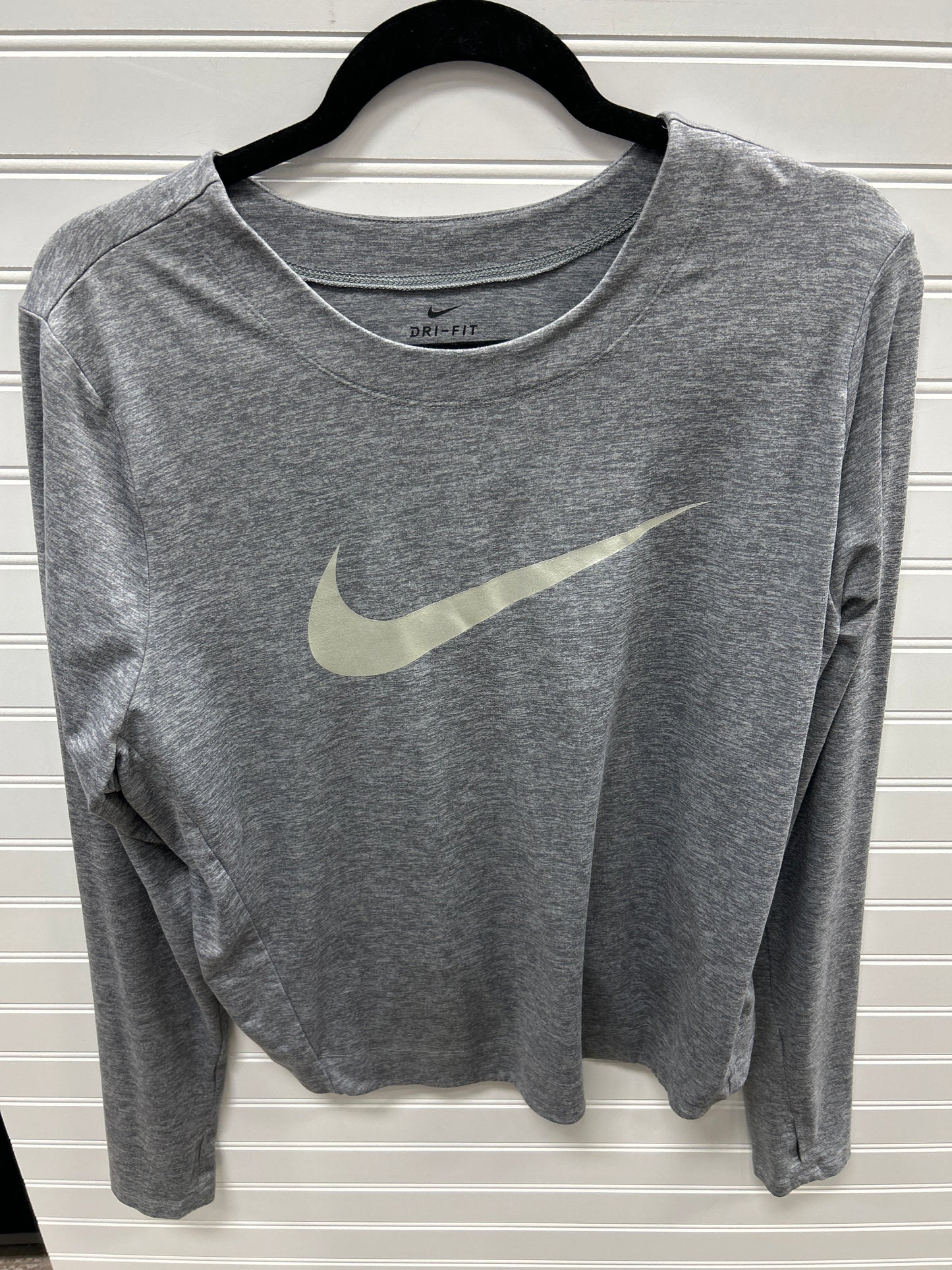 Athletic Top Ls Crewneck By Nike Apparel In Grey, Size:Xl