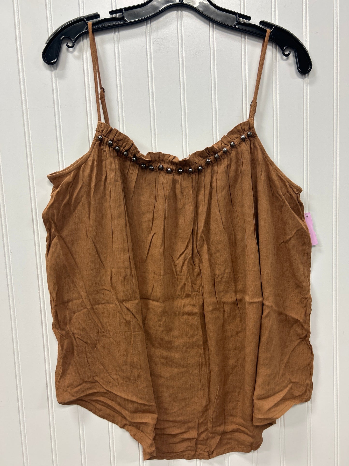 Top Sleeveless By Maurices In Brown, Size:L