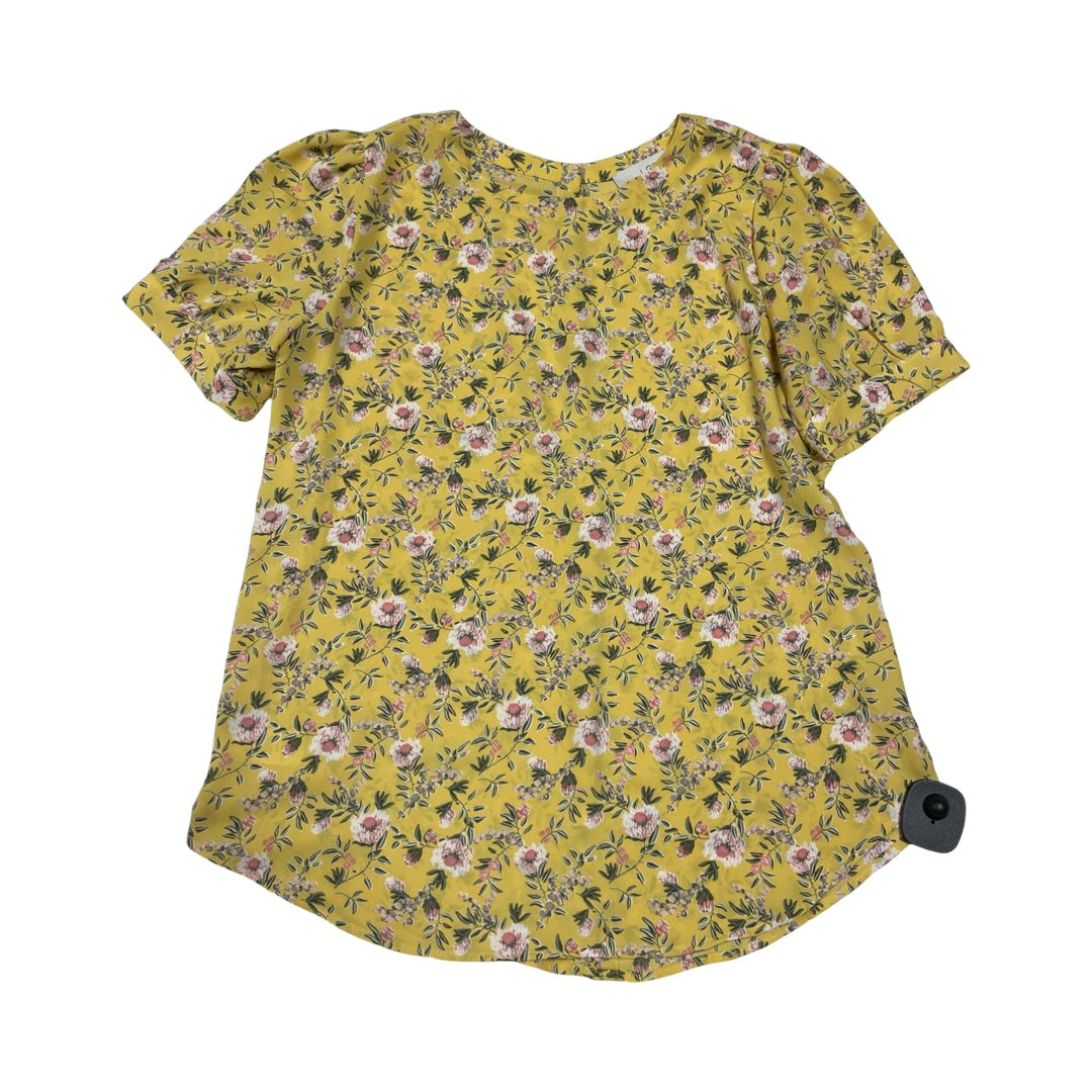 Top Ss By Loft In Yellow, Size:Xs