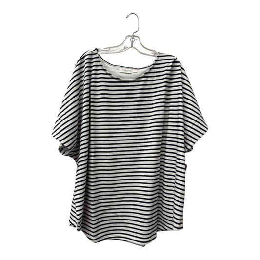 Top Ss By Belle By Kim Gravel In Black & White, Size:3X