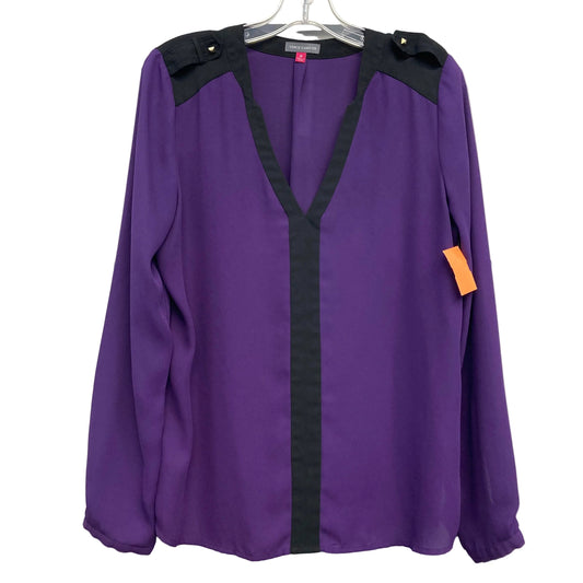 Top Ls By Vince Camuto In Black & Purple, Size:M