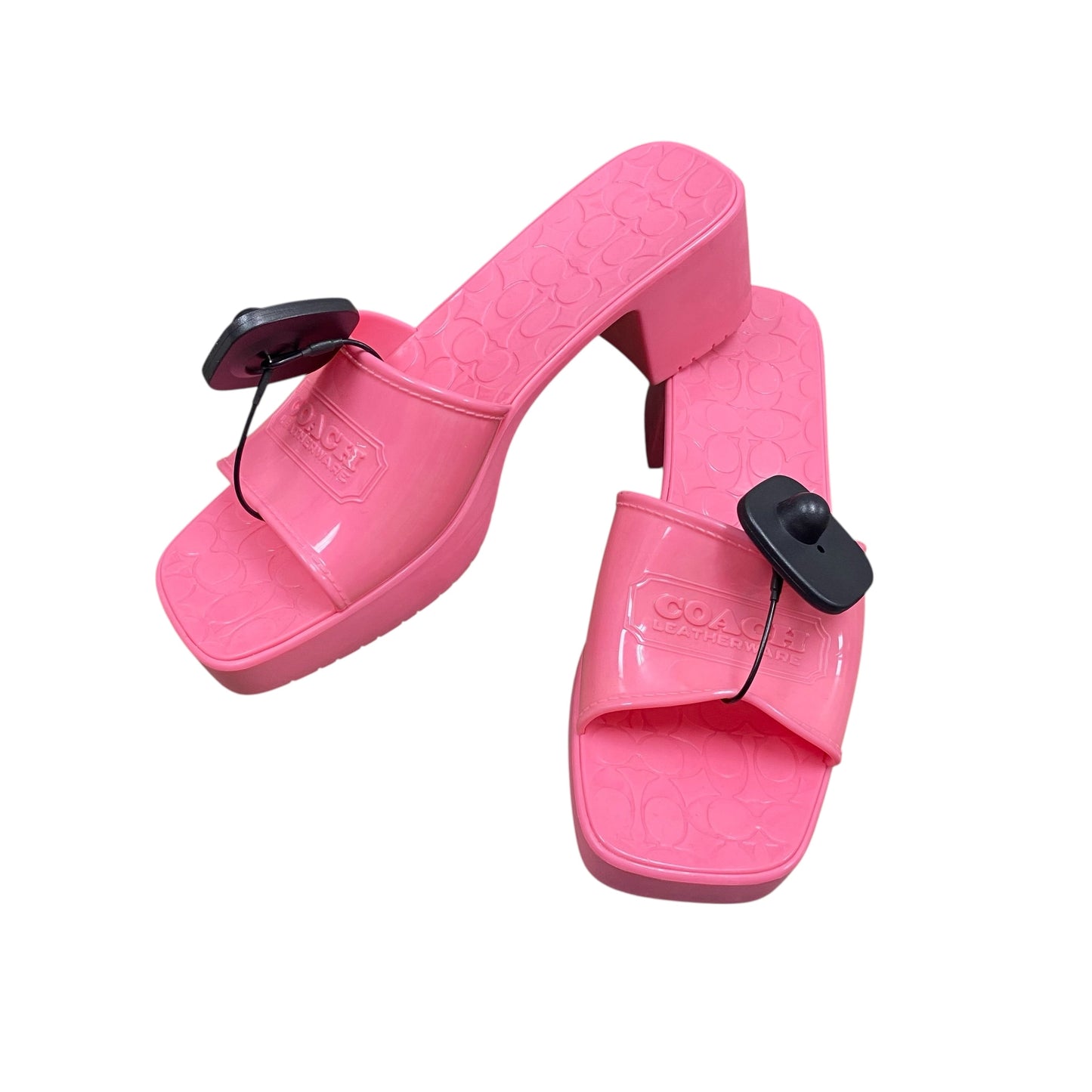Sandals Designer By Coach In Pink, Size:9
