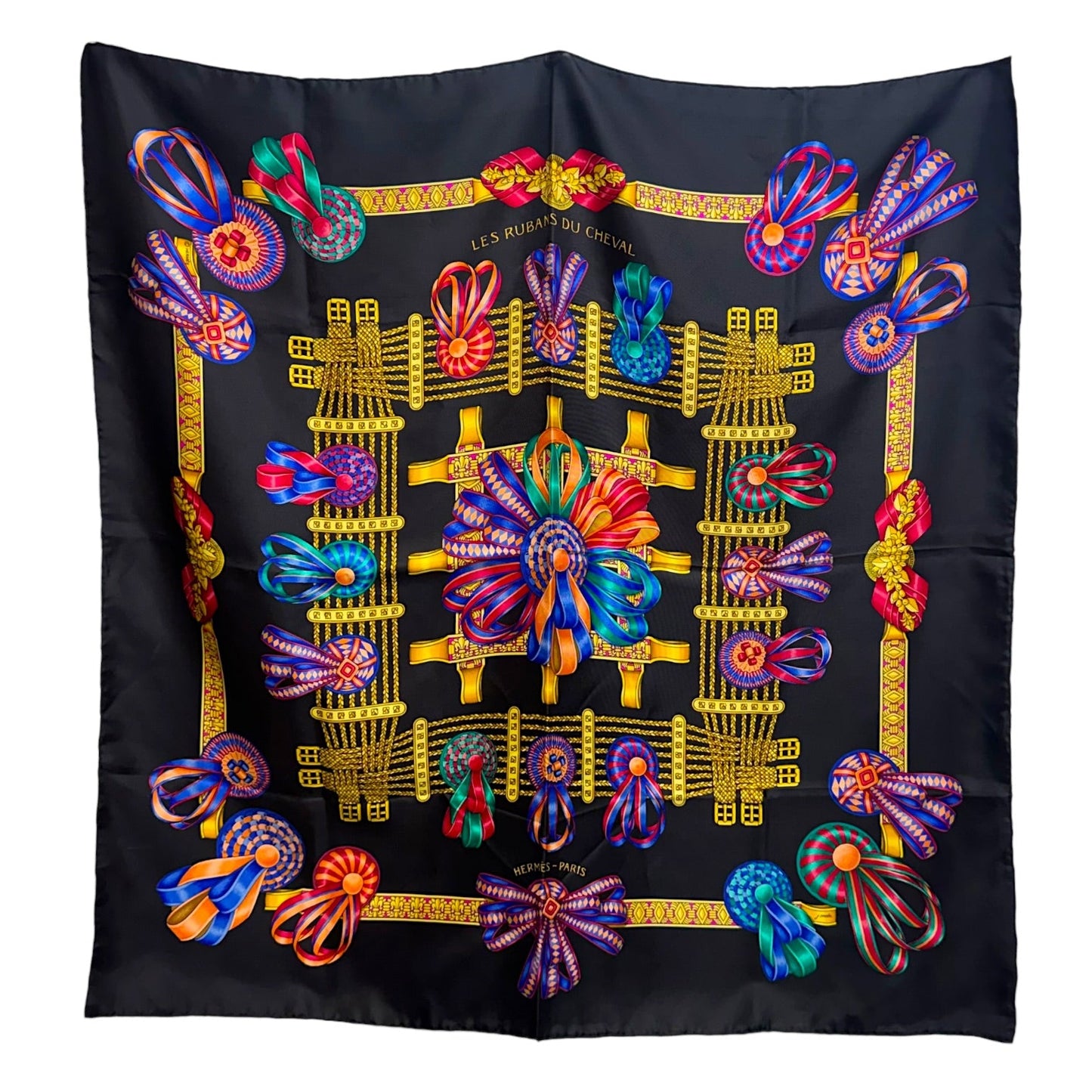 Les Rubans Du Cheval Silk Square Scarf Luxury Designer By Hermes
