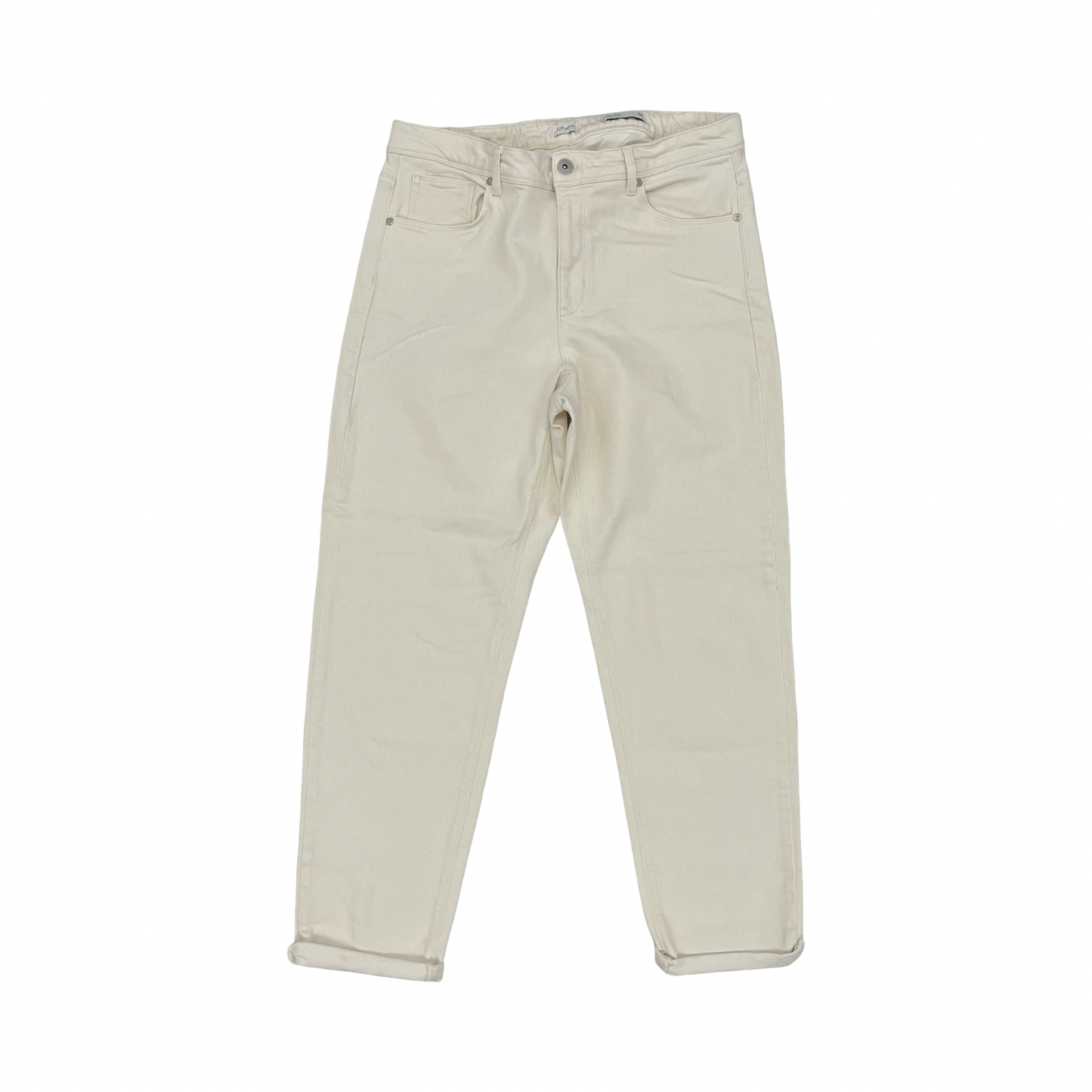 Jeans Straight By J. Jill In Cream, Size:16