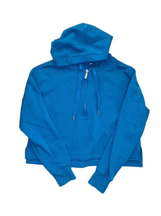 Athletic Top Ls Hoodie By Calvin Klein In Blue, Size:Xs