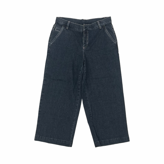 Jeans Cropped By Liz Claiborne In Blue Denim, Size:8P