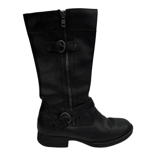 Boots Mid-Calf Flats By Born In Black, Size:7.5